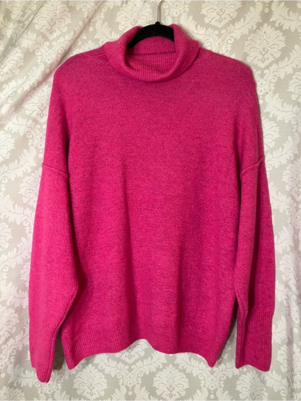 CeCe Hot Pink Turtleneck Sweater M